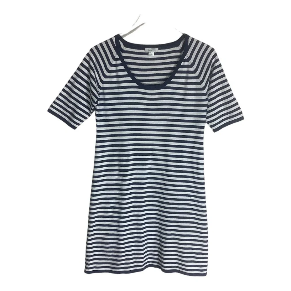Garnet‎ Hill Marine Striped Shirt Knit Dress M